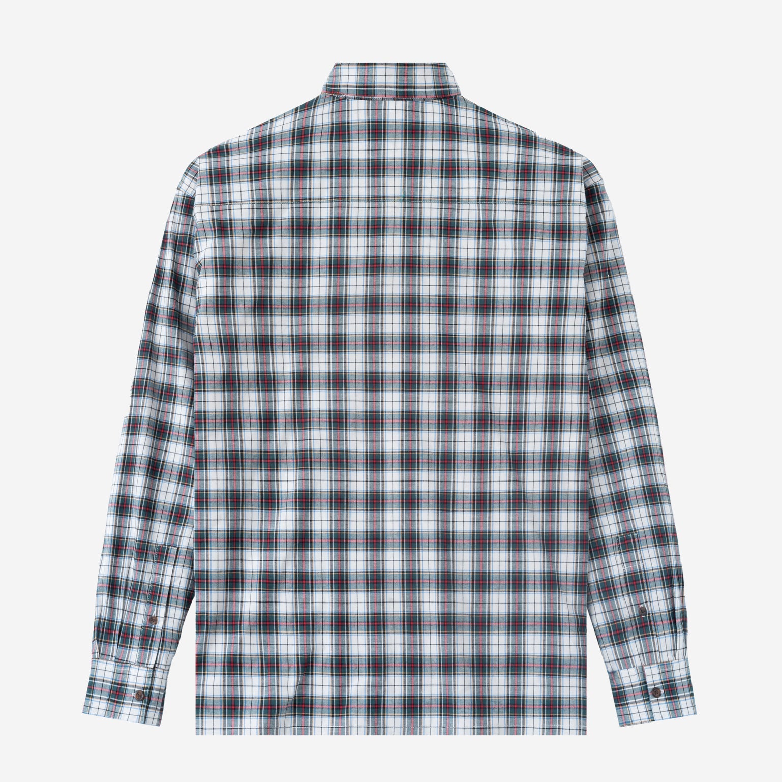 Anyday Long Sleeve Shirt - Green White Plaid