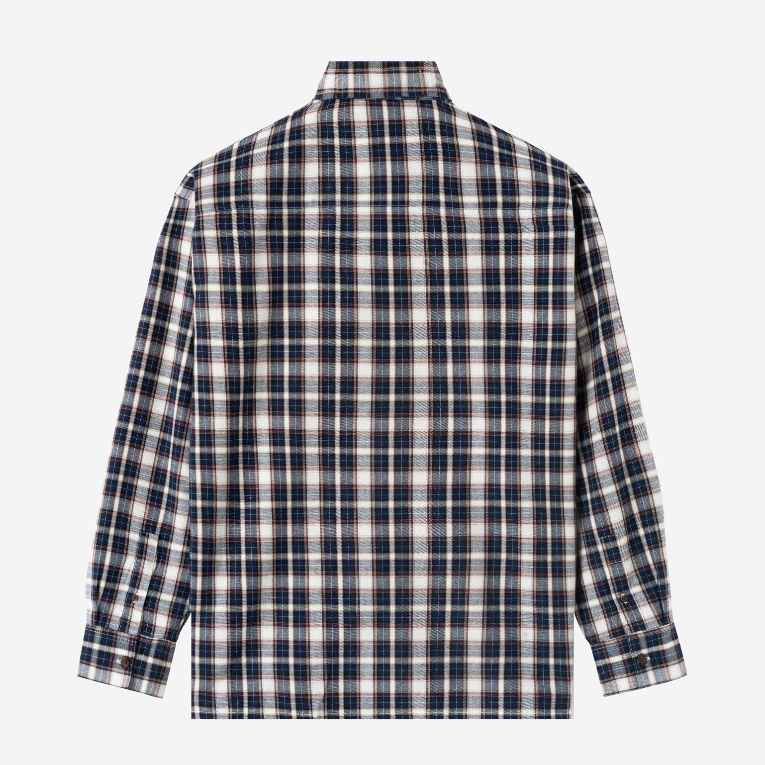 Day Trip Long Sleeve Shirt - Navy White Plaid