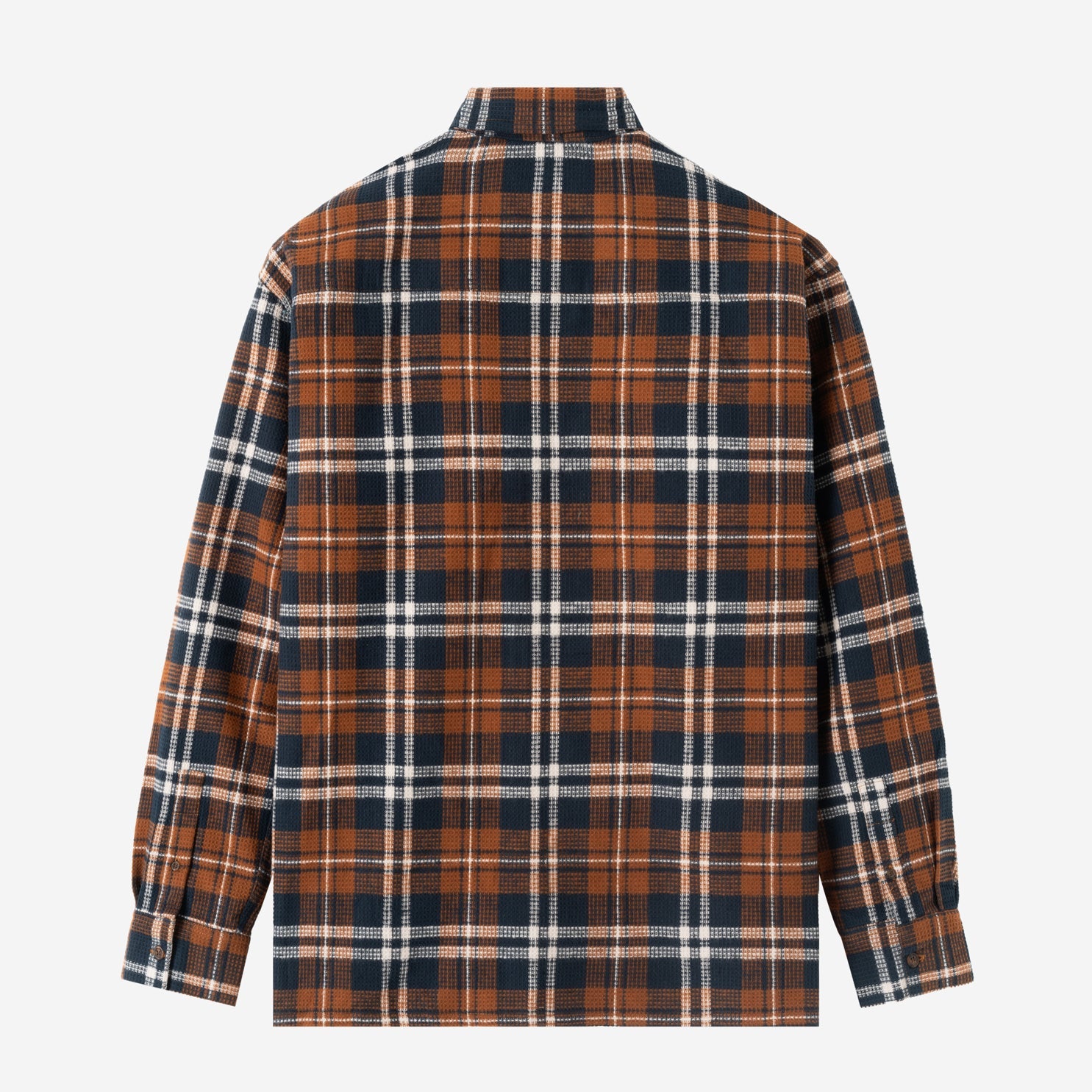 Day Trip Long Sleeve Shirt - Navy Brown Plaid