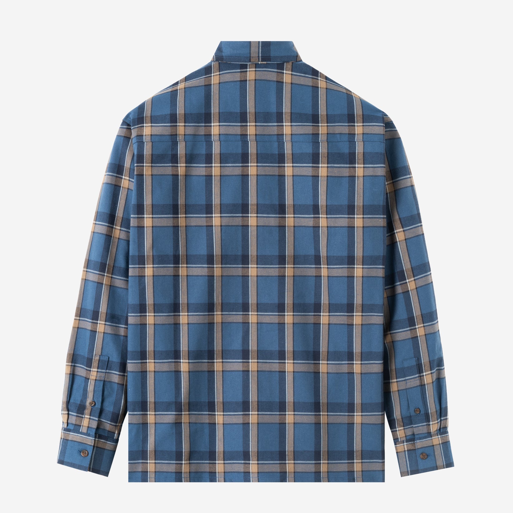 Day Trip Long Sleeve Shirt - Blue Brown Plaid