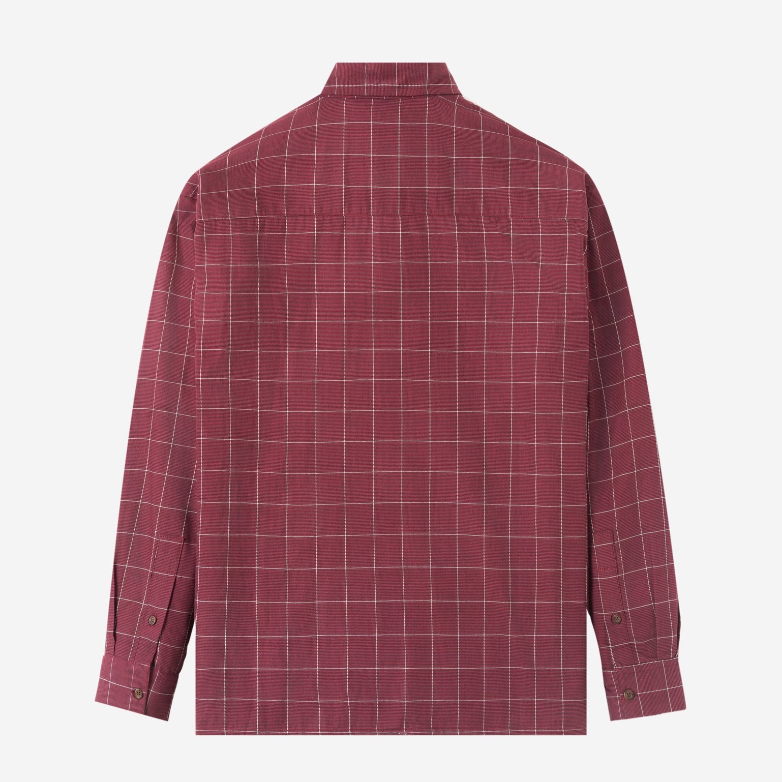 Day Trip Long Sleeve Shirt - Red White Square