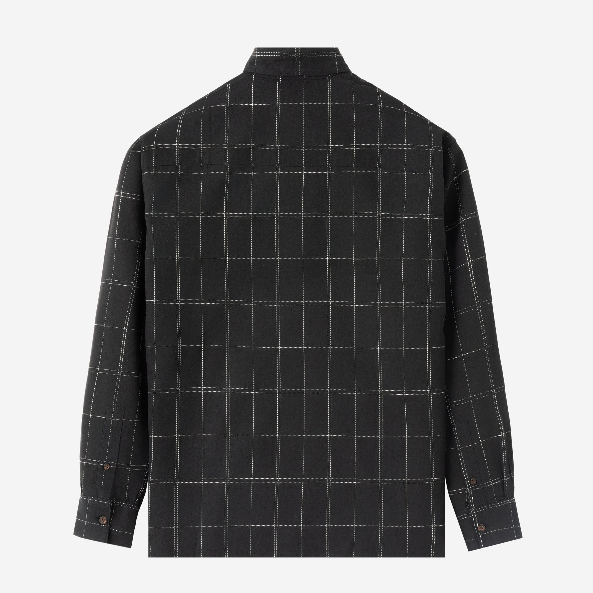 Day Trip Long Sleeve Shirt - Black White Square