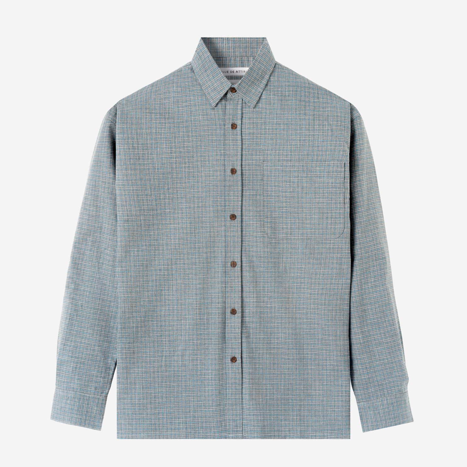 Day Trip Long Sleeve Shirt - Blue Grey Square