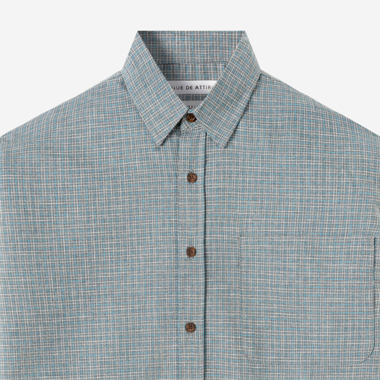 Day Trip Long Sleeve Shirt - Blue Grey Square