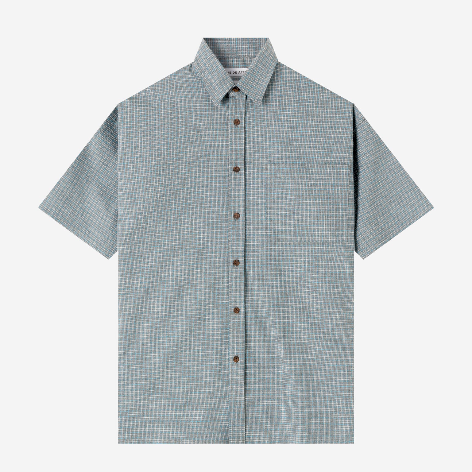 Day Trip Short Sleeve Shirt - Blue Grey Square