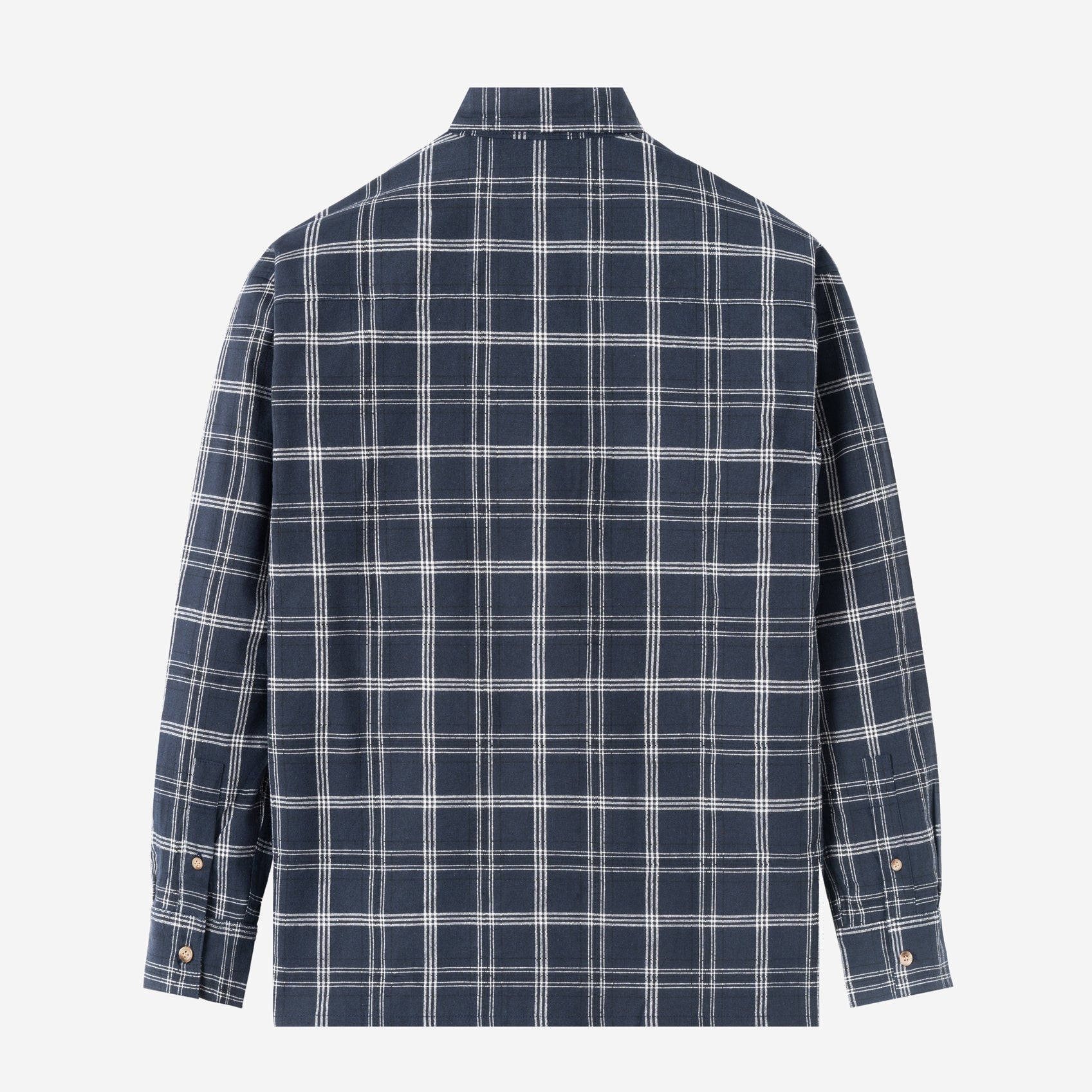 Day Trip Long Sleeve Shirt - Navy White Square