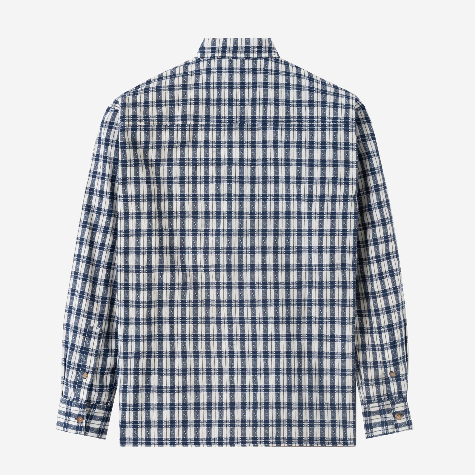 Day Trip Long Sleeve Shirt - White Navy Square