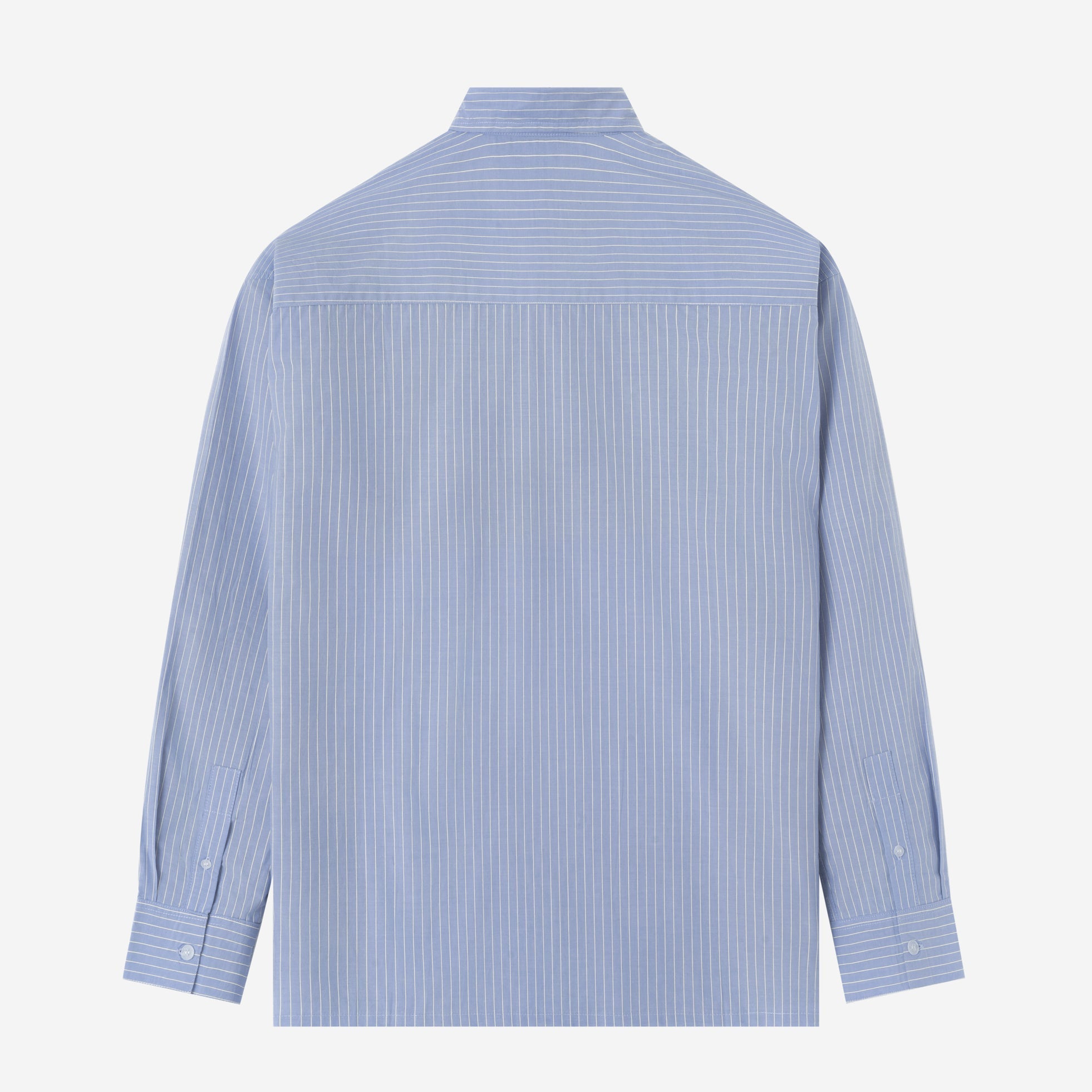 FACTORY SALE - City Long Sleeve Striped Shirt - Pale Blue