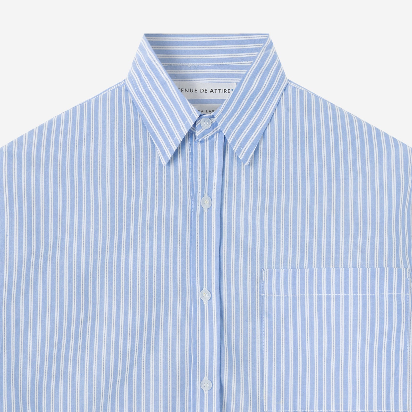 City Long Sleeve Striped Shirt - Patched Blue