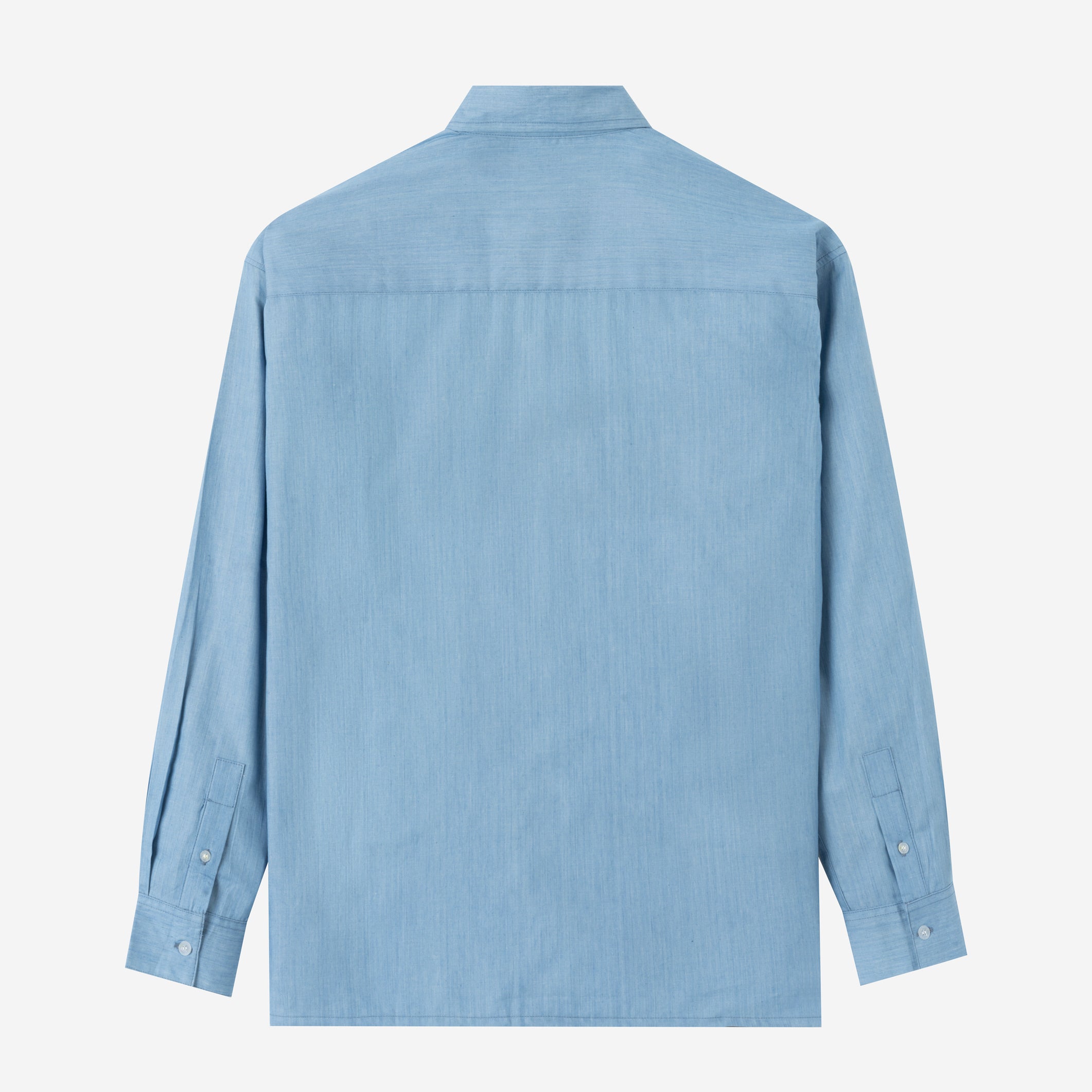 City Long Sleeve 2 Pocket Work Shirt - Sky Blue