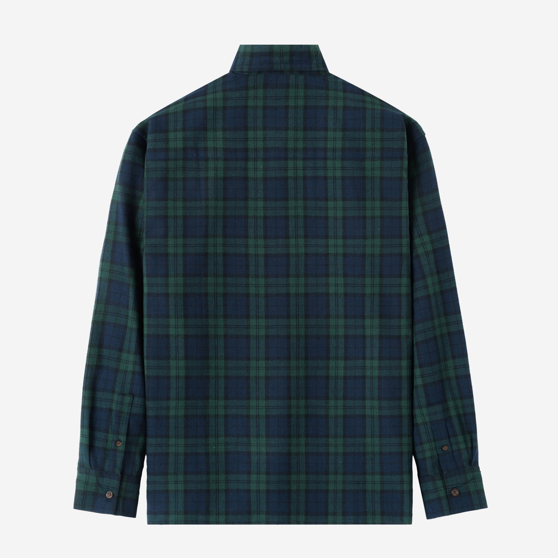 College Days Long Sleeve Plaid Shirt - Green Blue