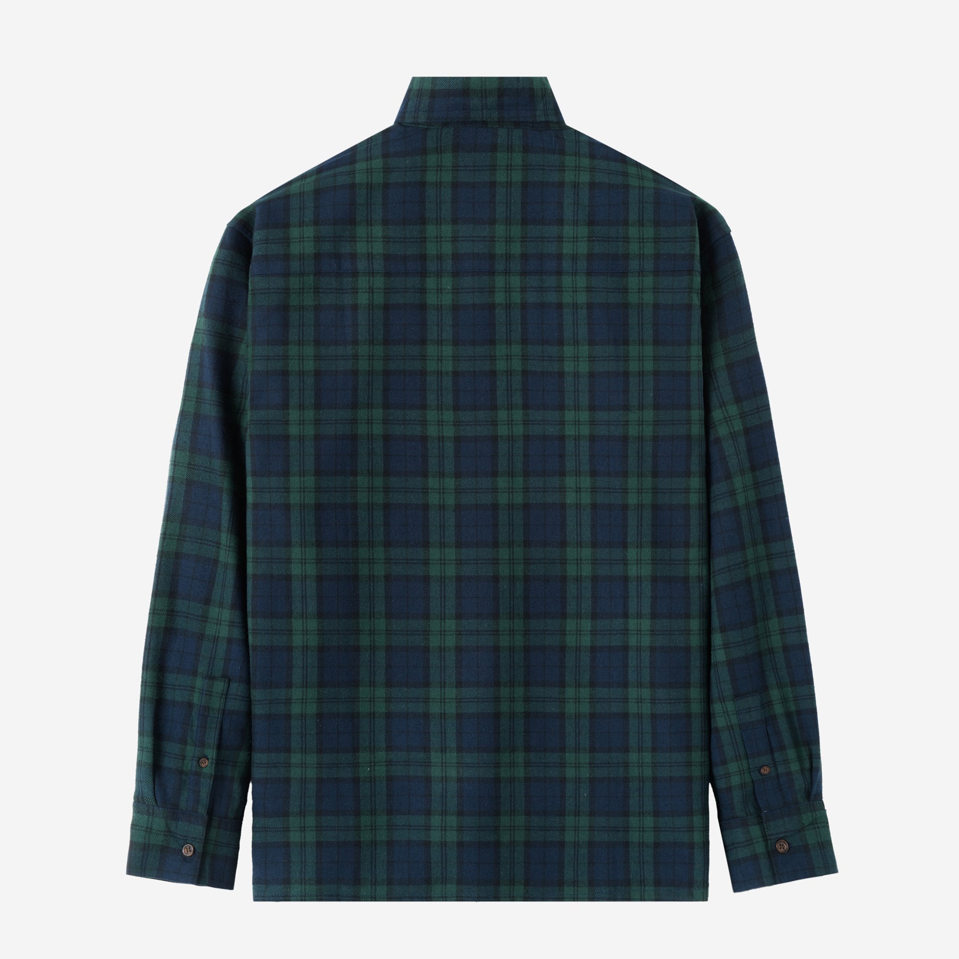 FACTORY SALE - College Days Long Sleeve Plaid Shirt - Green Blue