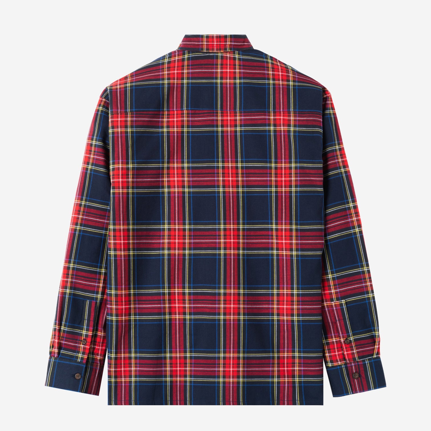 College Days Long Sleeve Plaid Shirt - Red Navy