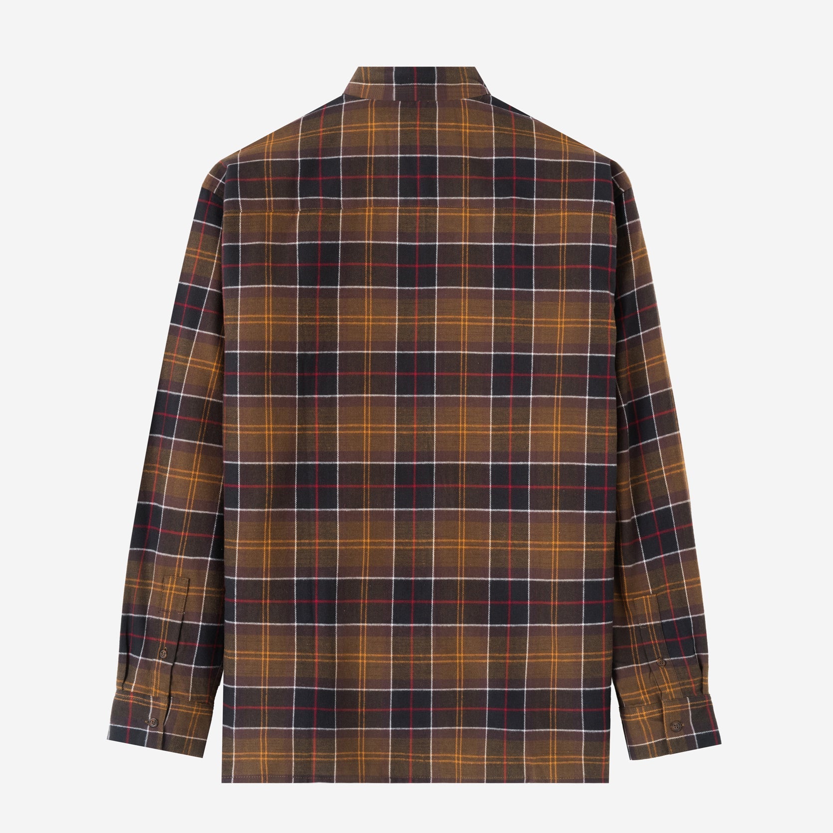 FACTORY SALE - College Days Long Sleeve Plaid Shirt - Olive