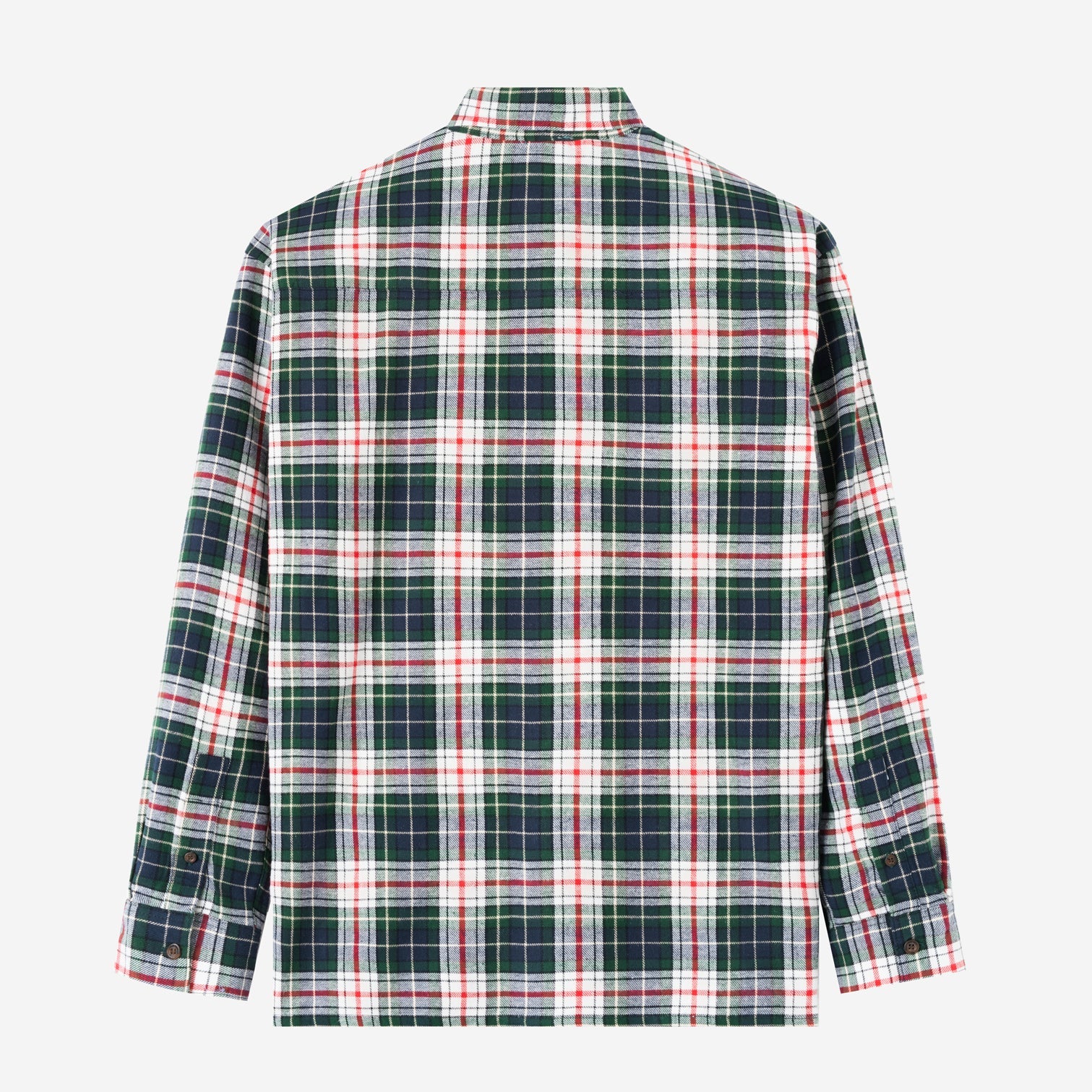 College Days Long Sleeve Plaid Shirt - White Navy