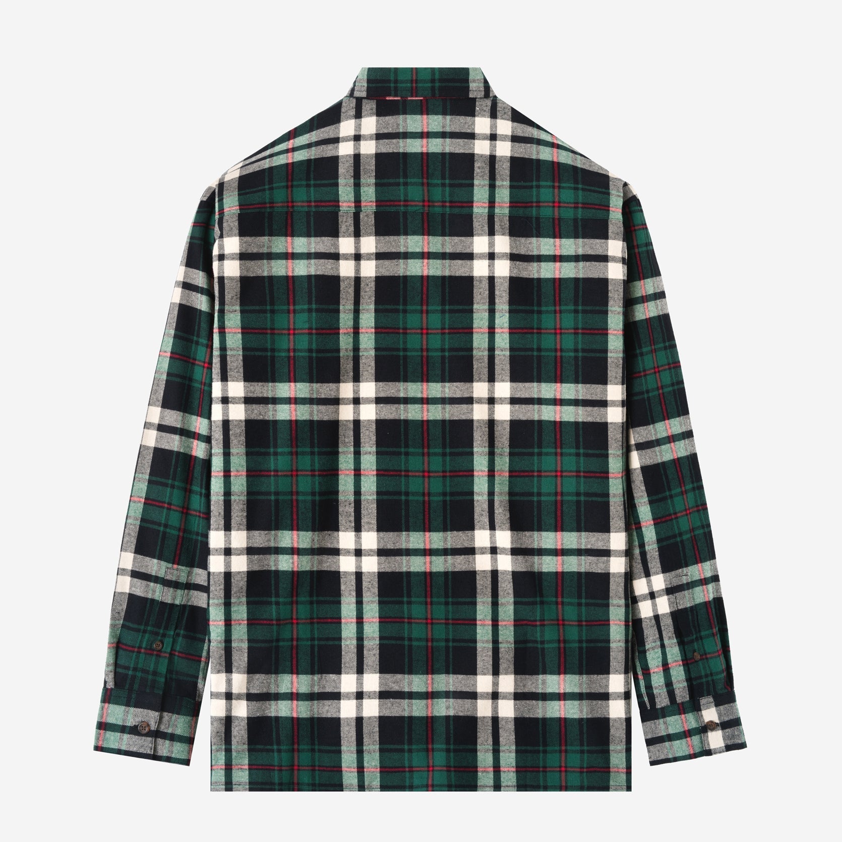 College Days Long Sleeve Plaid Shirt - Green White