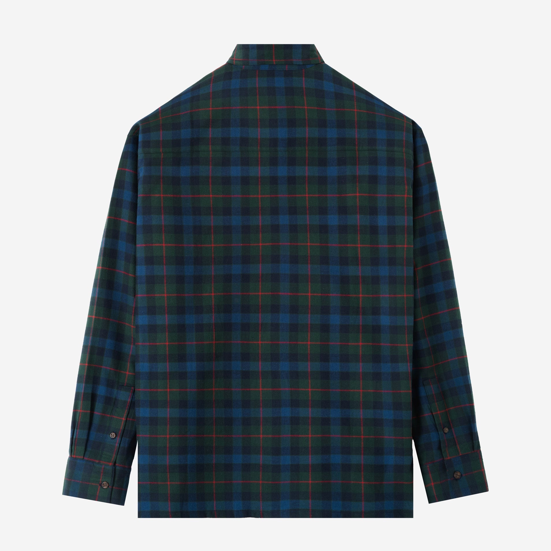 College Days Long Sleeve Plaid Shirt - Blue Green