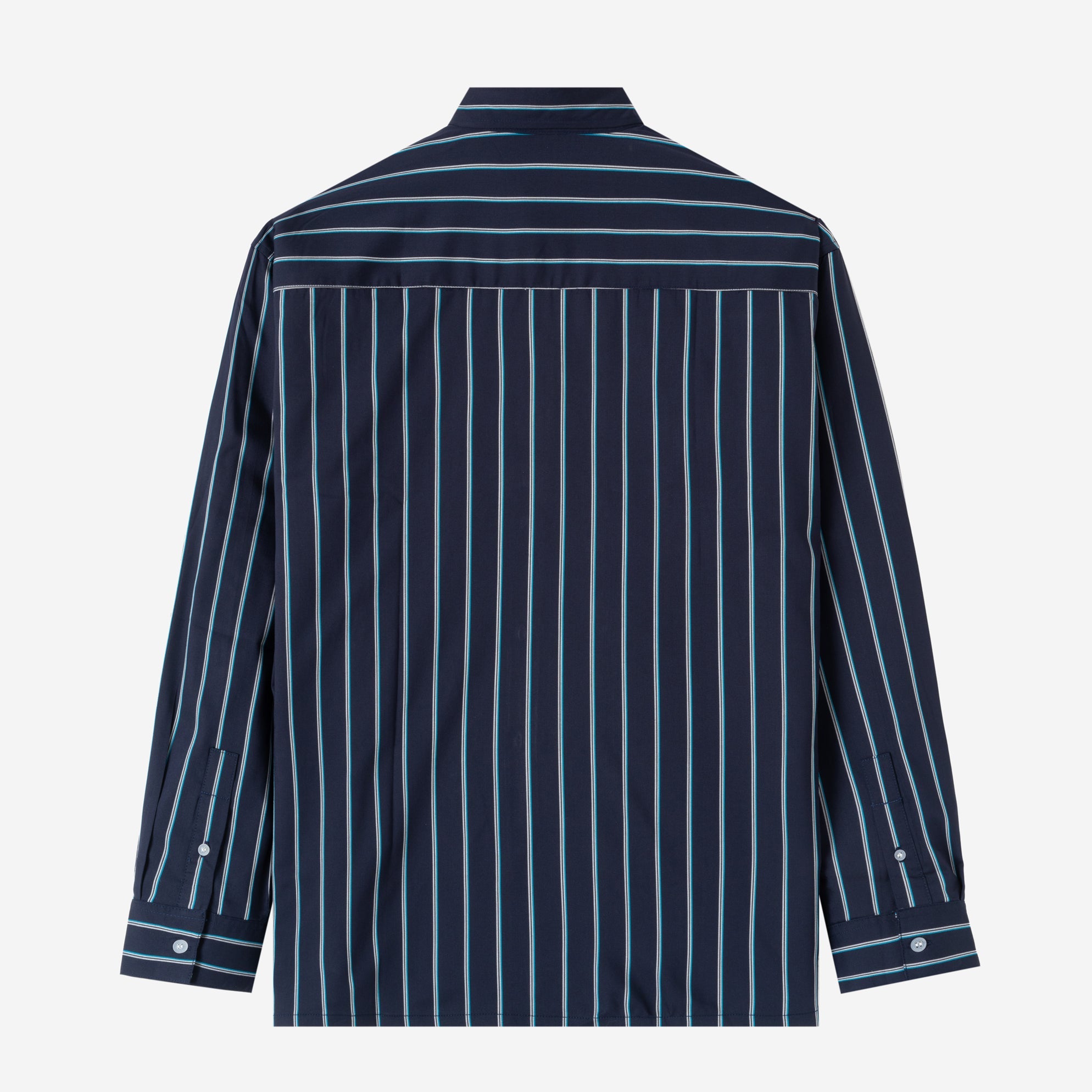 Social Creatures Long Sleeve Striped Shirt - Navy Blue