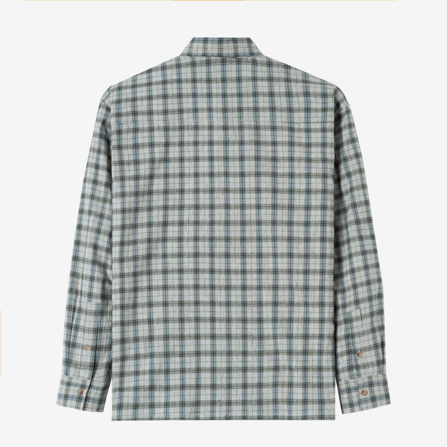 Sunny Vacation Long Sleeve Plaid Shirt - Grey