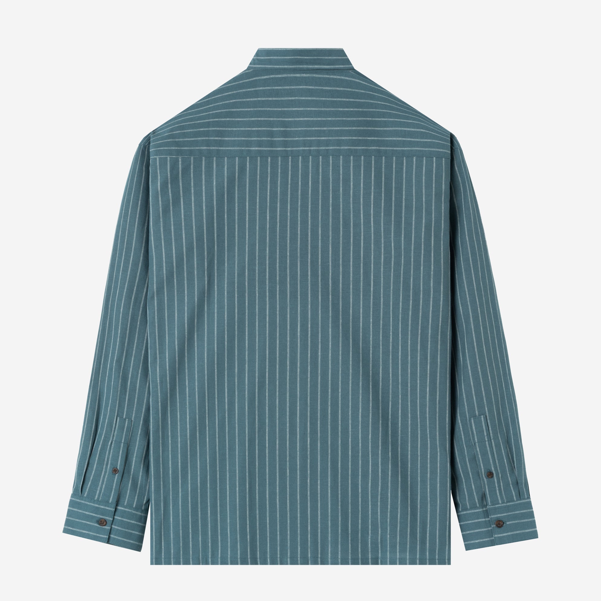 Sunny Vacation Long Sleeve Striped Shirt - Ocean Blue