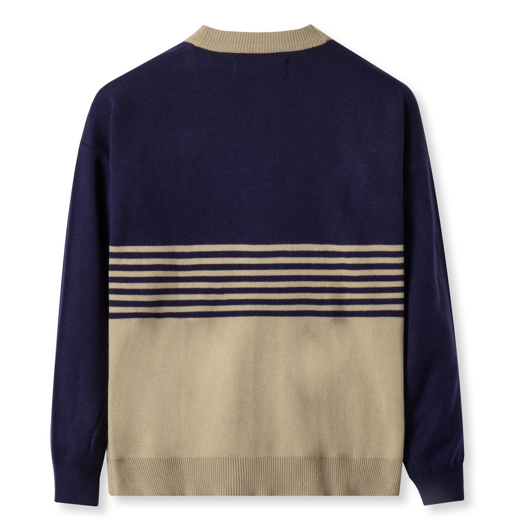 FACTORY SALE - Cozy Knit Cardigan - Navy Stripes