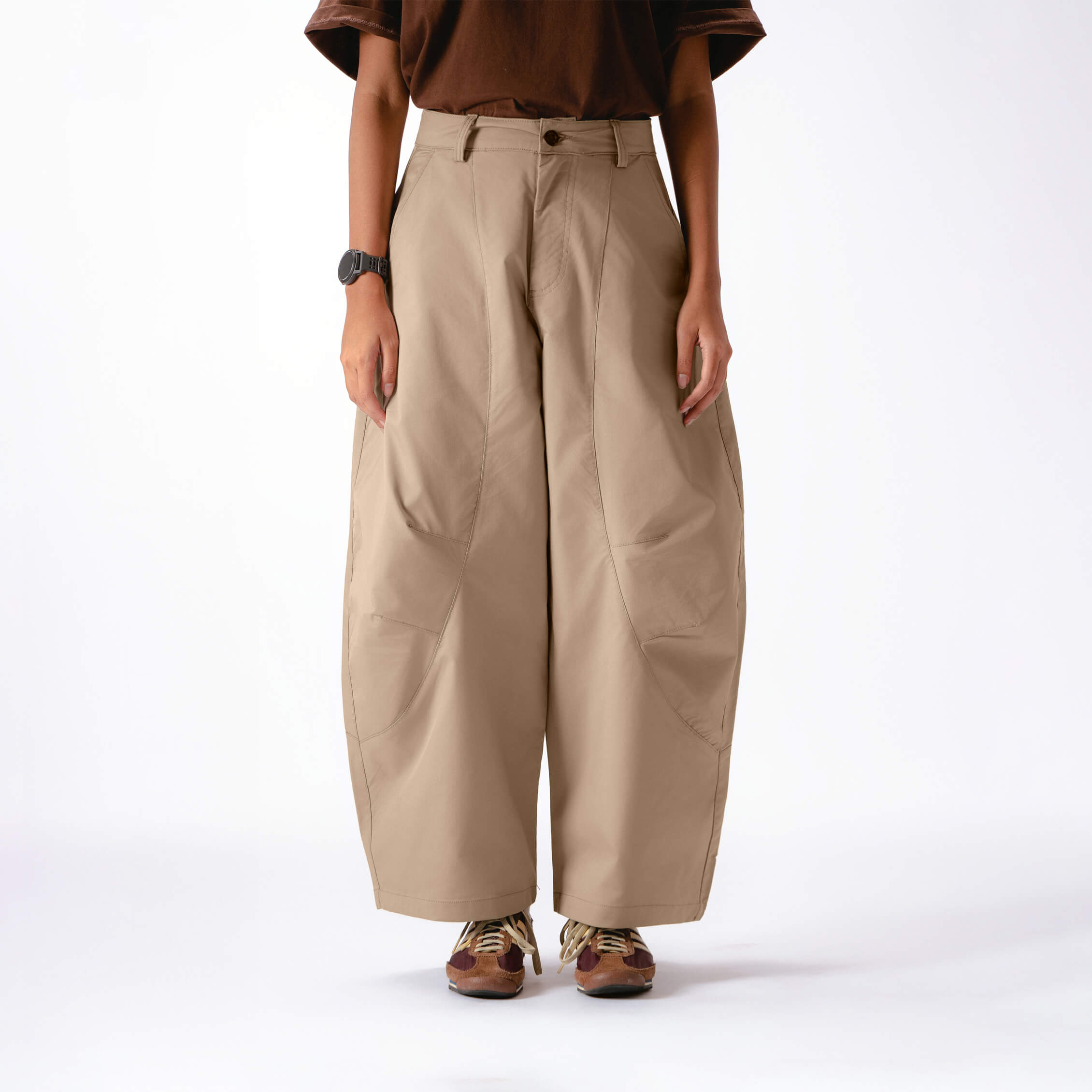 Women Parisian Barrel Pants - Light Khaki