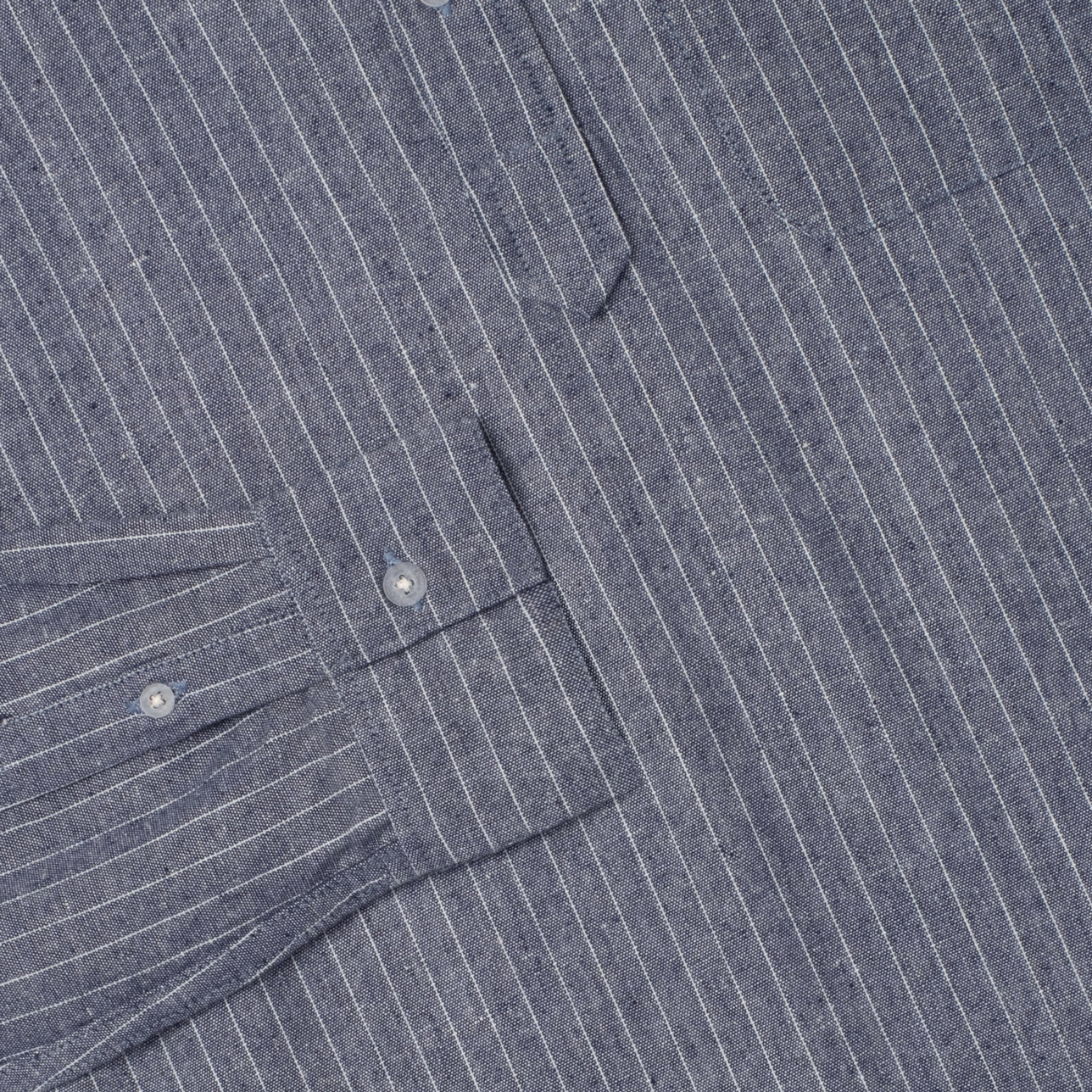 By The Hours Stripes Pull over long Sleeve Shirt Stripes Dust Navy