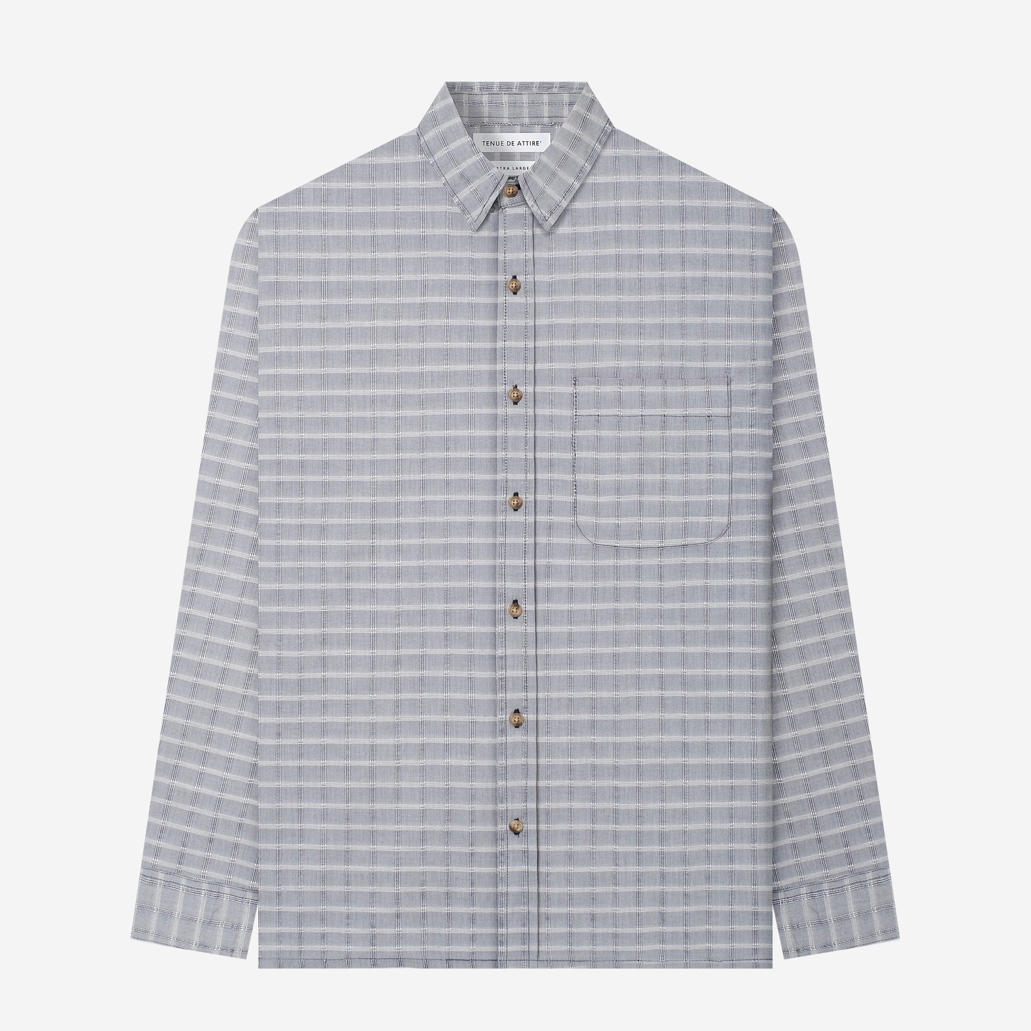 By The Hours Plaids Regular Long Sleeve Shirt Checkers Bright White