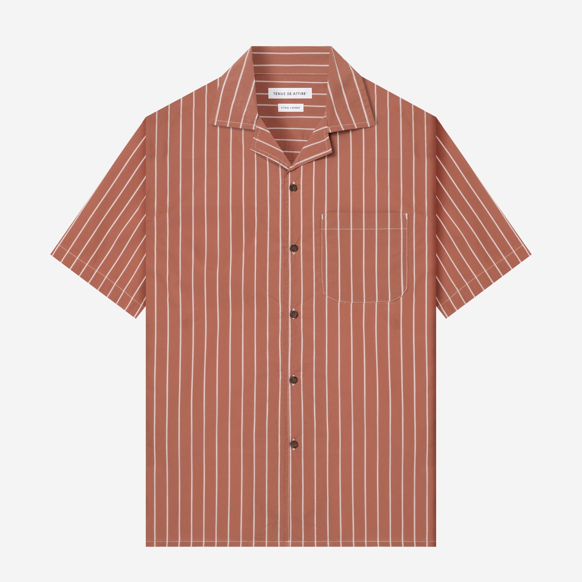 Kemeja Lengan Pendek Tenue de Attire - By The Hours Open Collar