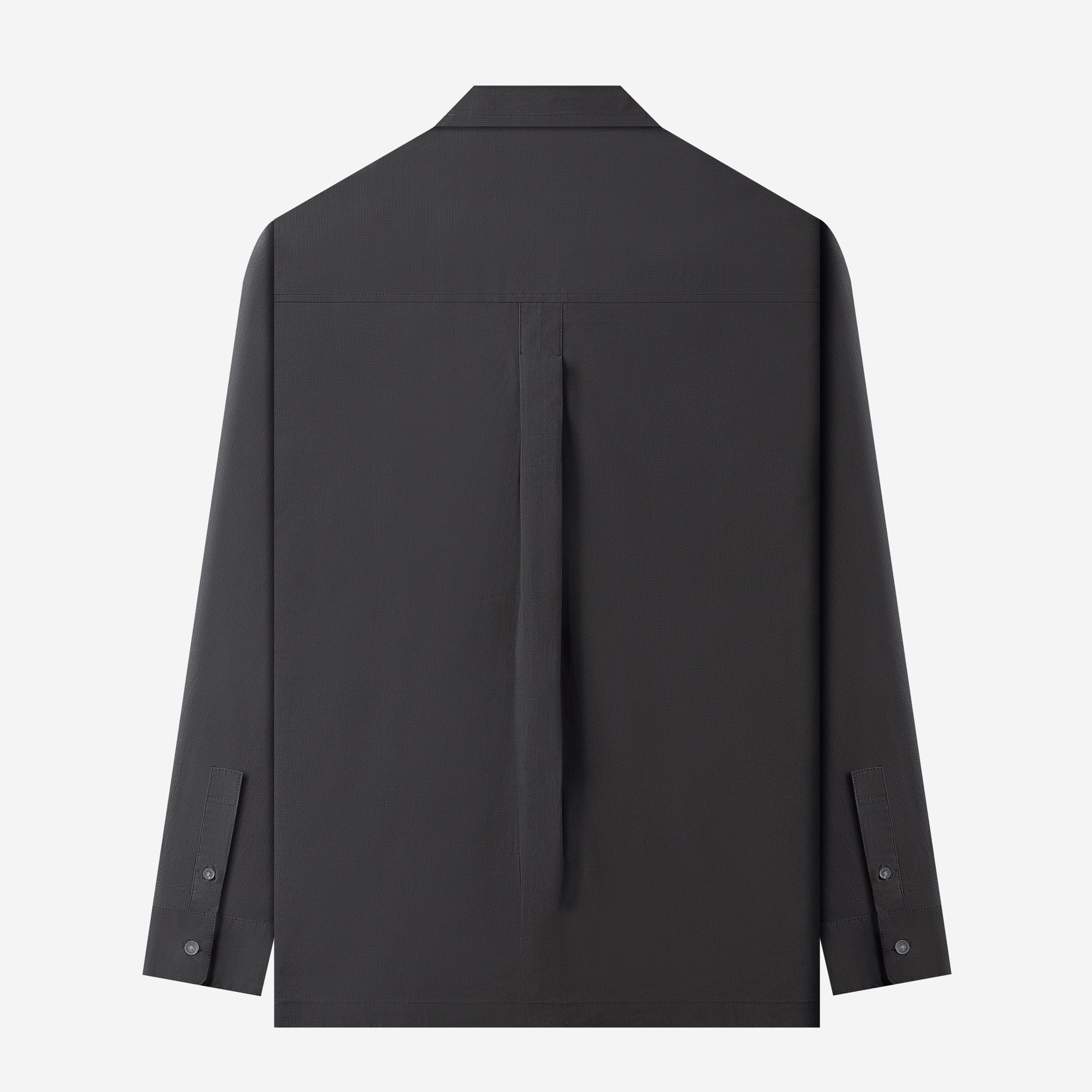 Camp Collar Ripstop Long Sleeve Shirt - Charcoal