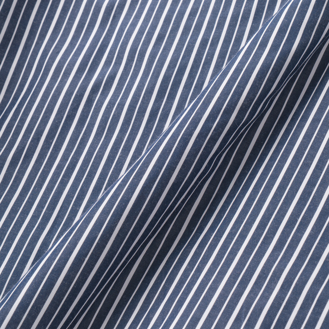 Off-City Long Sleeve Stripe Patch Shirt - Grey Navy