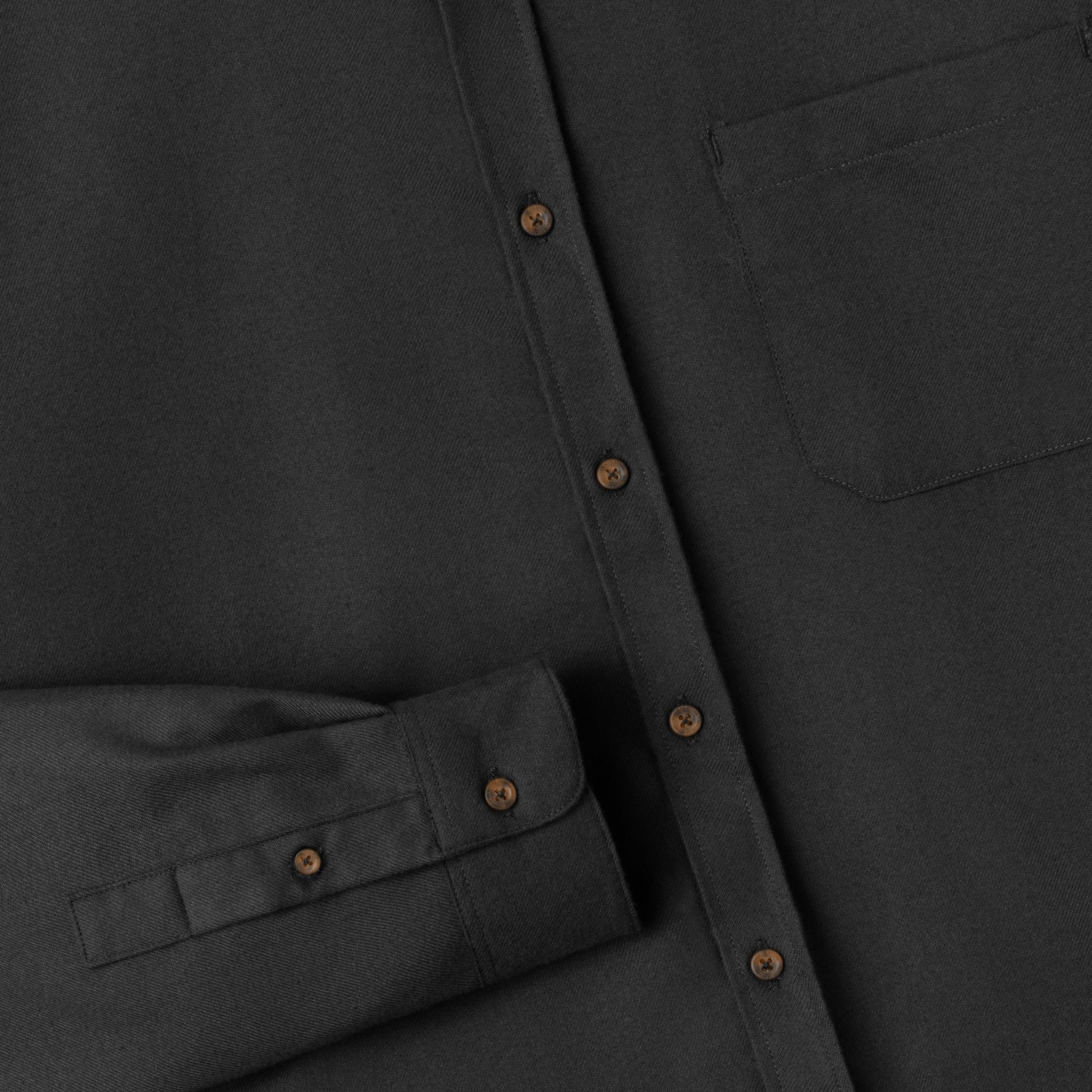 FACTORY SALE - Le Ramdane Band Collar Long Sleeve Shirt - Black