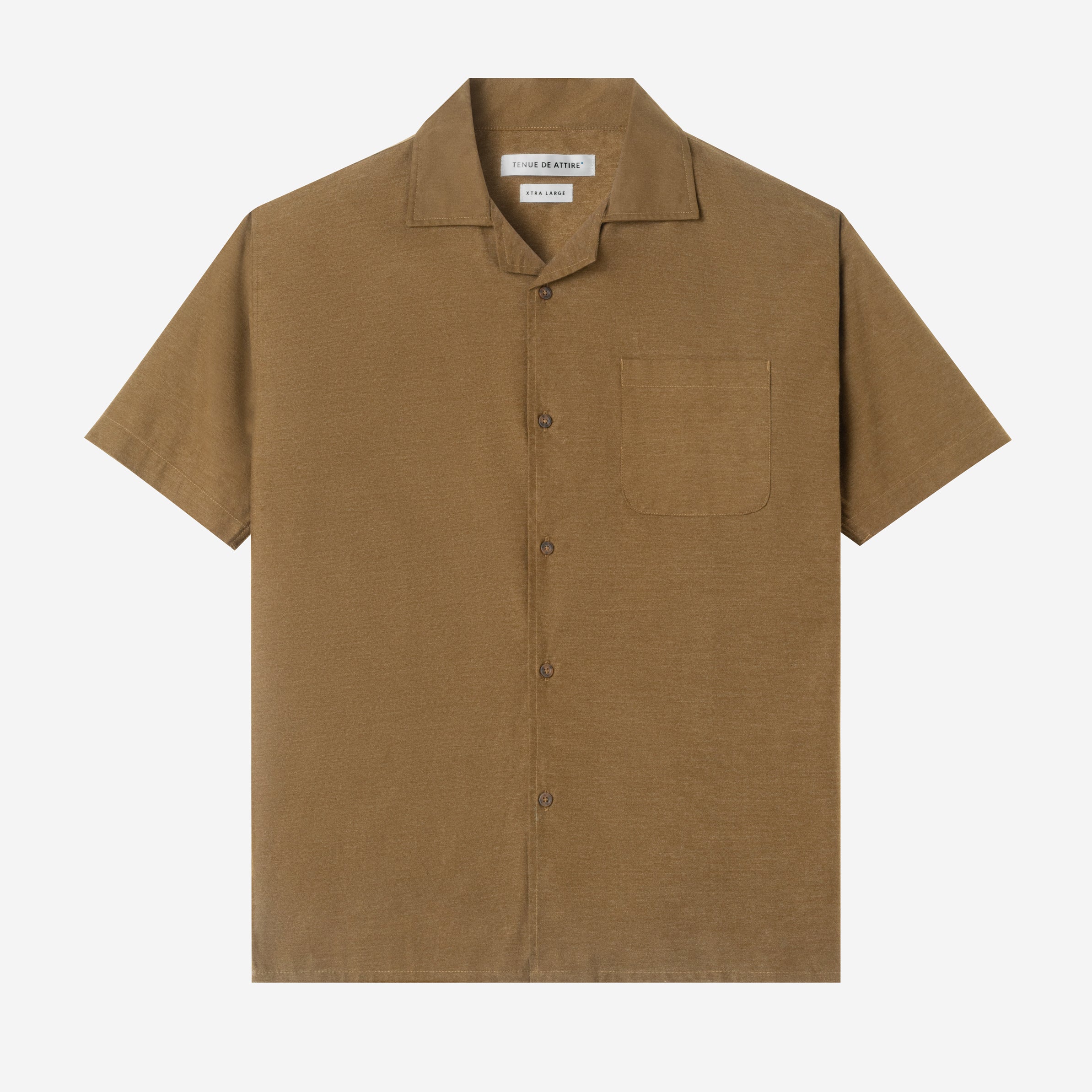 Le Ramdane Camp Collar Short Sleeve Shirt - Olive