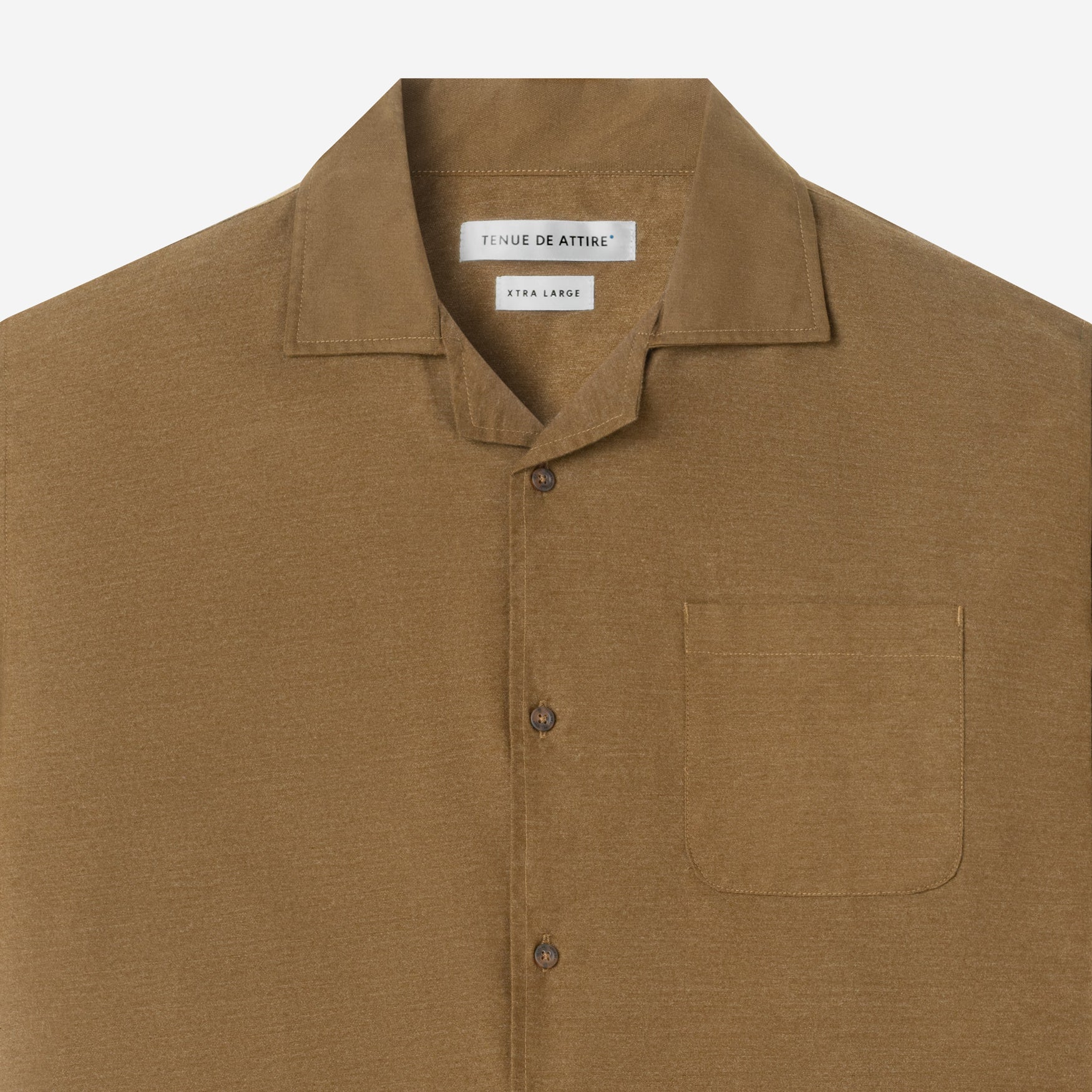 Le Ramdane Camp Collar Short Sleeve Shirt - Olive