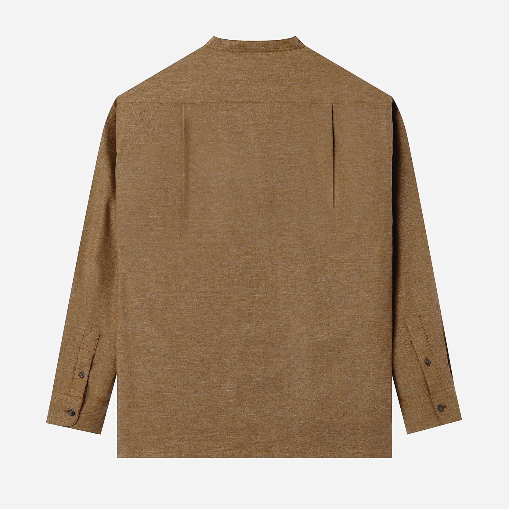 Le Ramdane Band Collar Long Sleeve Shirt - Olive