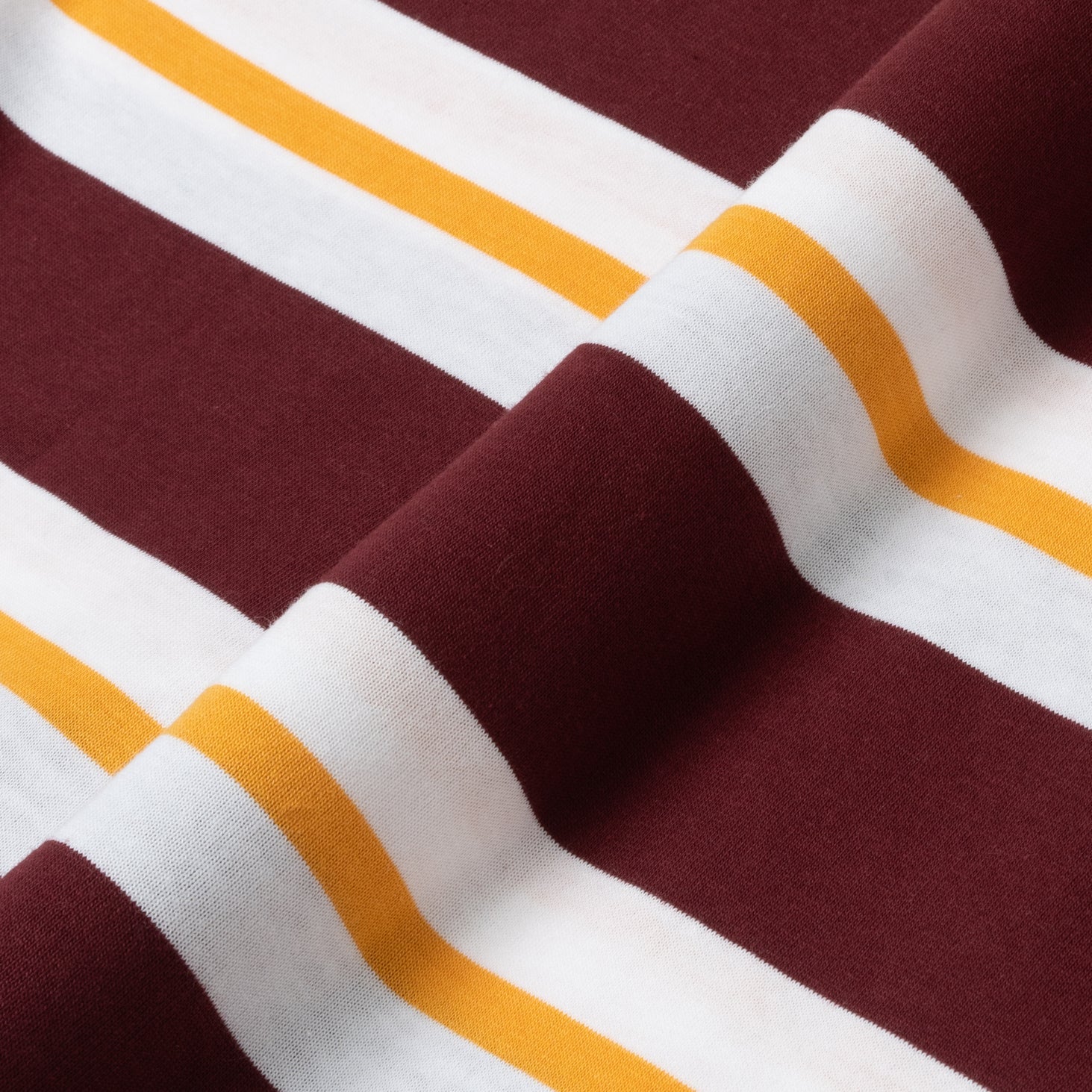 Everyday Stripes Tees - Maroon Yellow