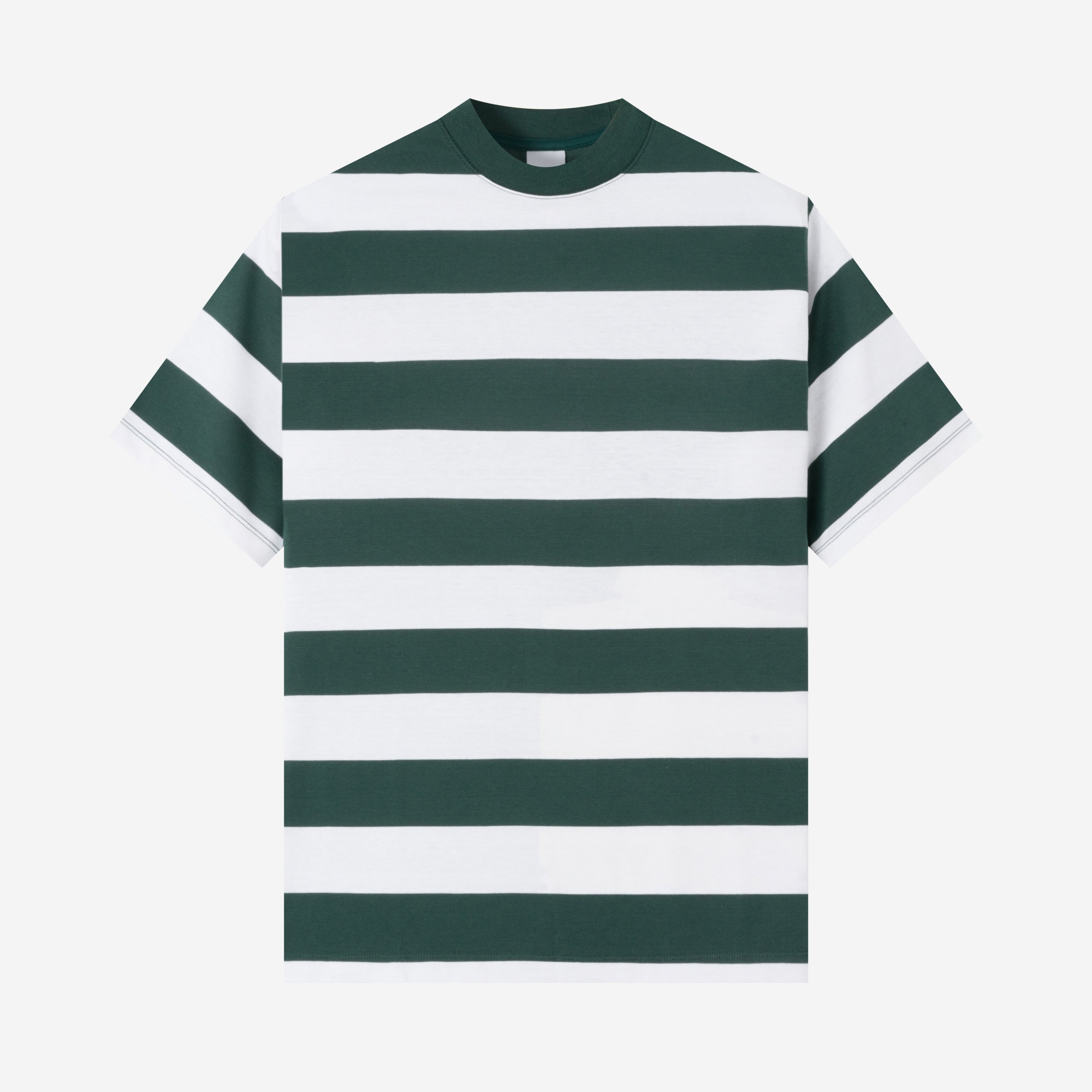 Everyday Stripes Tees - White Green