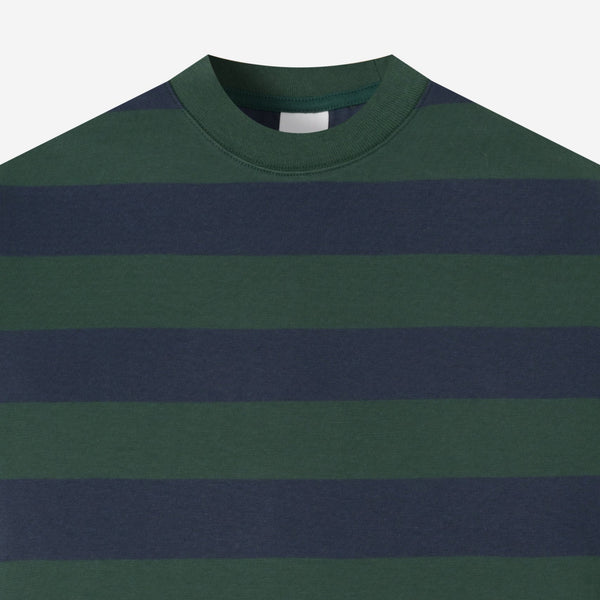 Everyday Stripes Tees - Navy Green