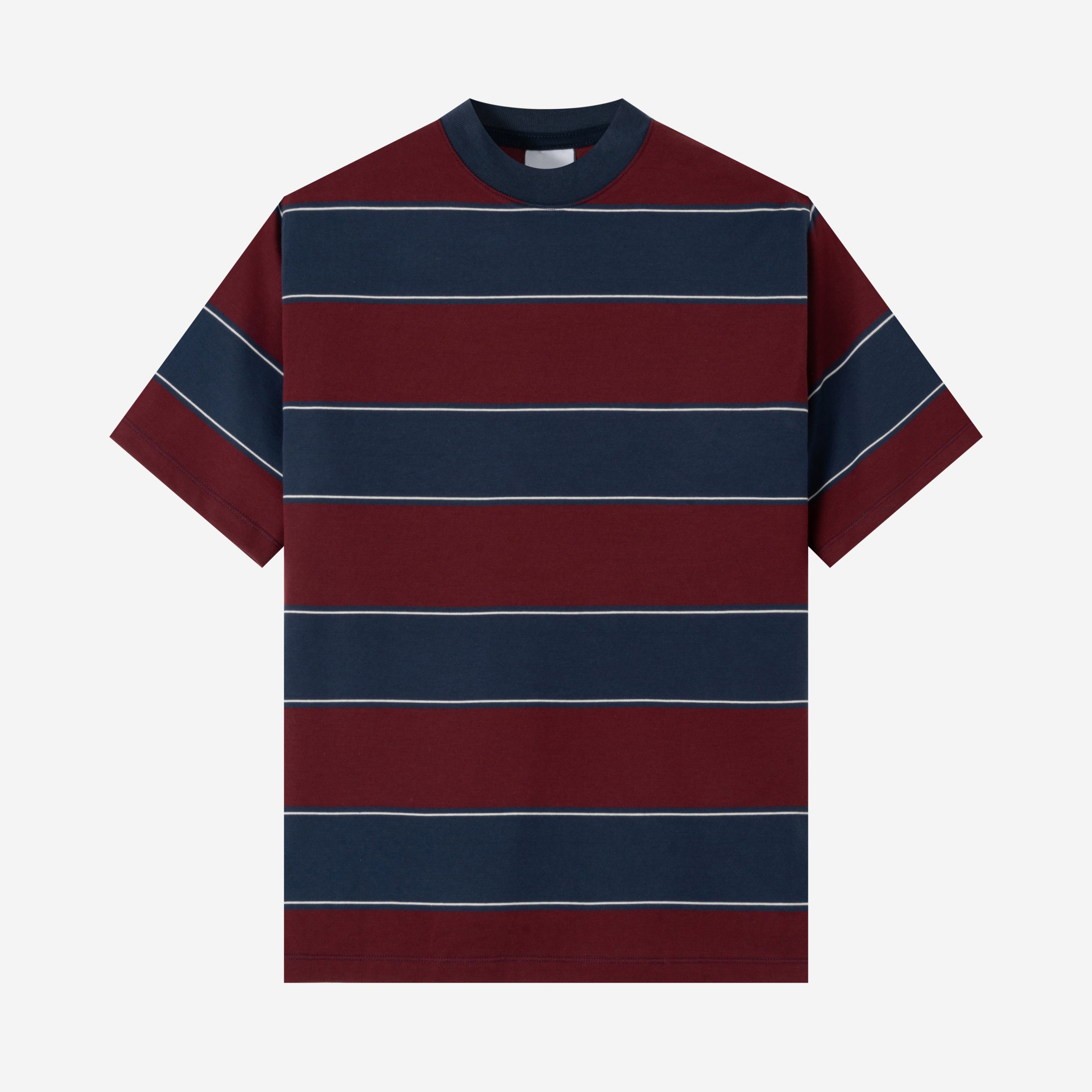 Everyday Stripes Tees - Maroon Navy