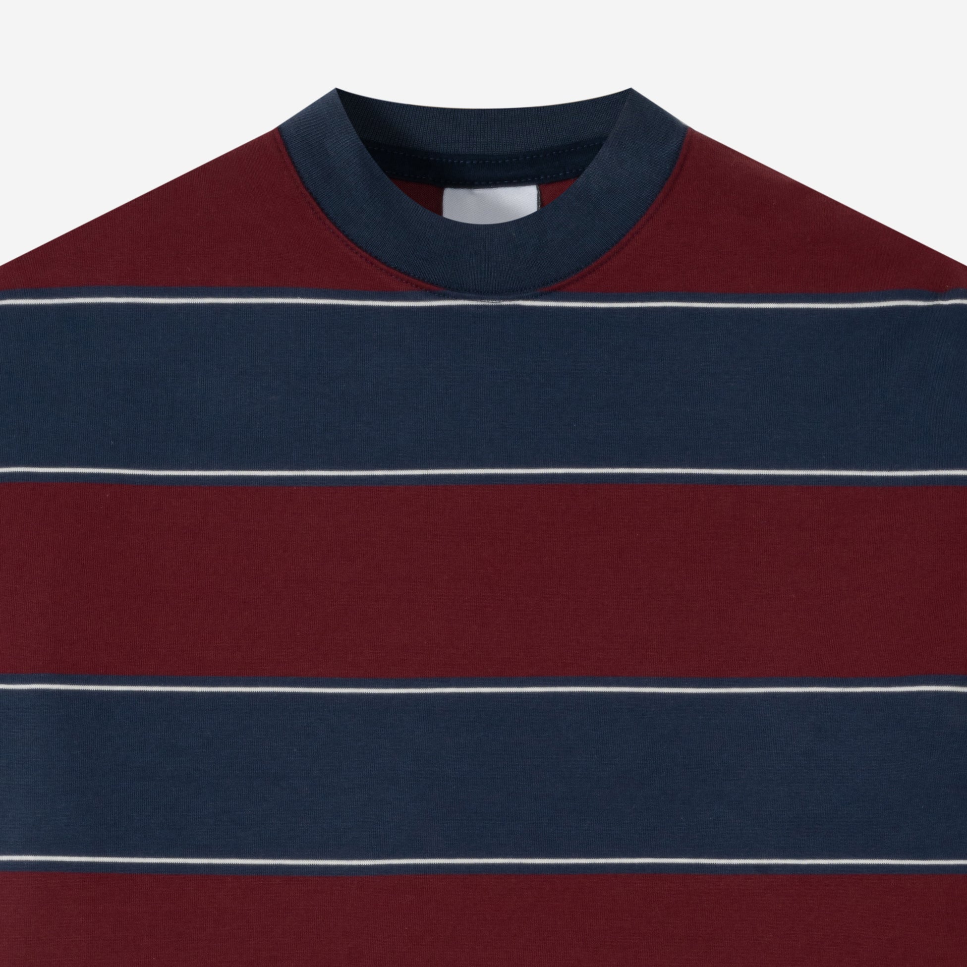 Everyday Stripes Tees - Maroon Navy