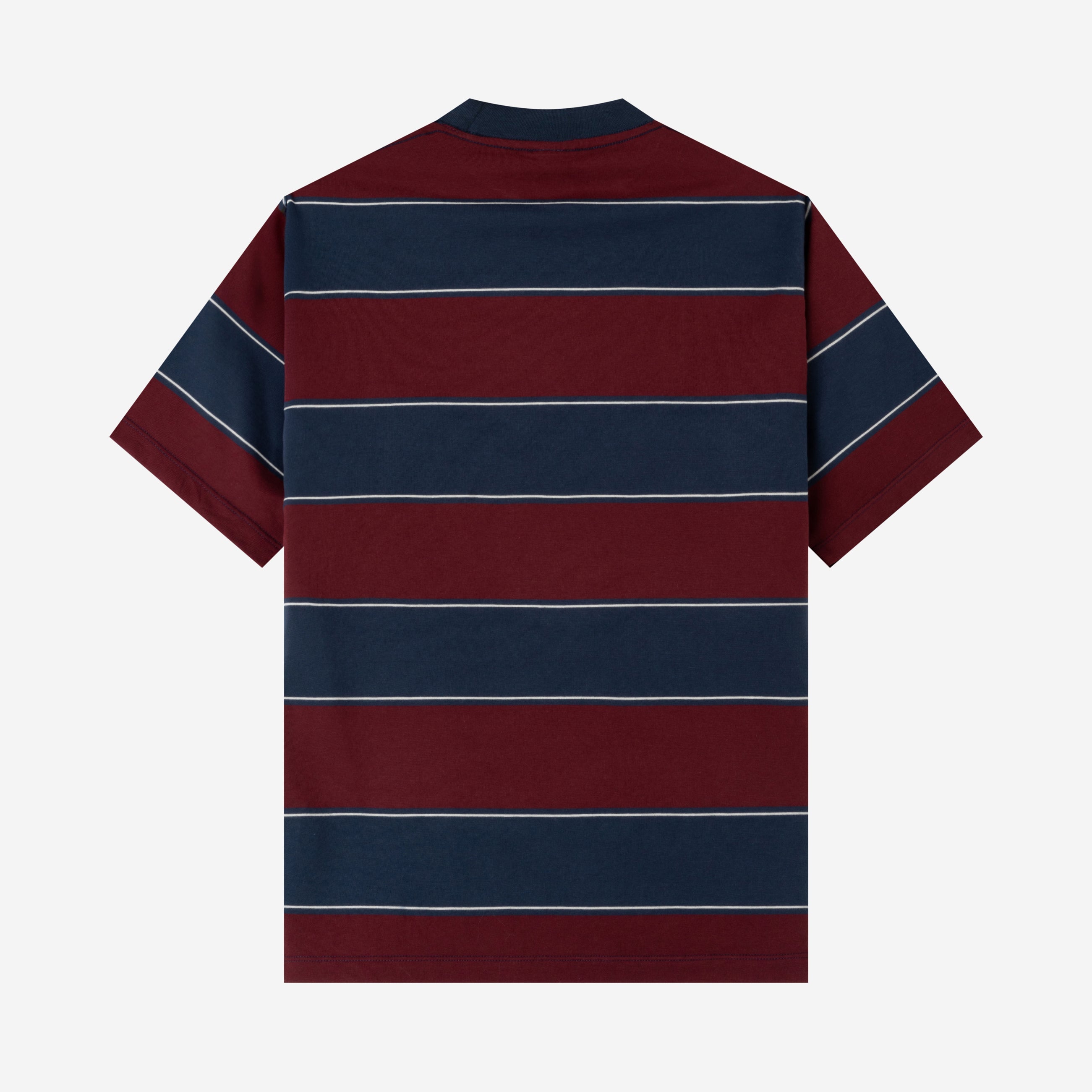 Everyday Stripes Tees - Maroon Navy