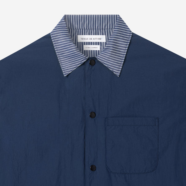 TENUE Coach Jacket Kerah Stripes - Navy - Everyday