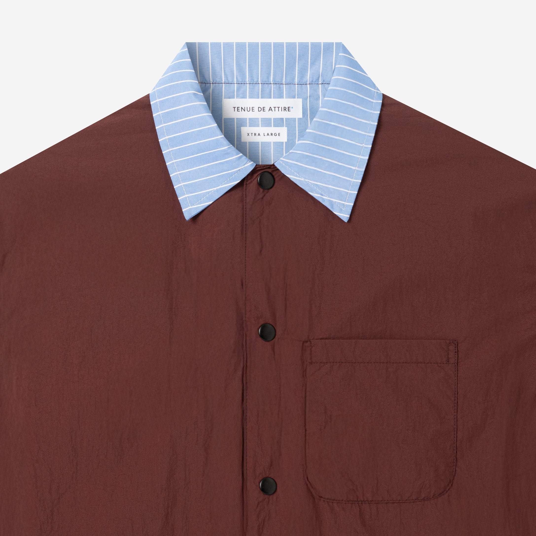 TENUE Coach Jacket Kerah Stripes - Maroon - Everyday