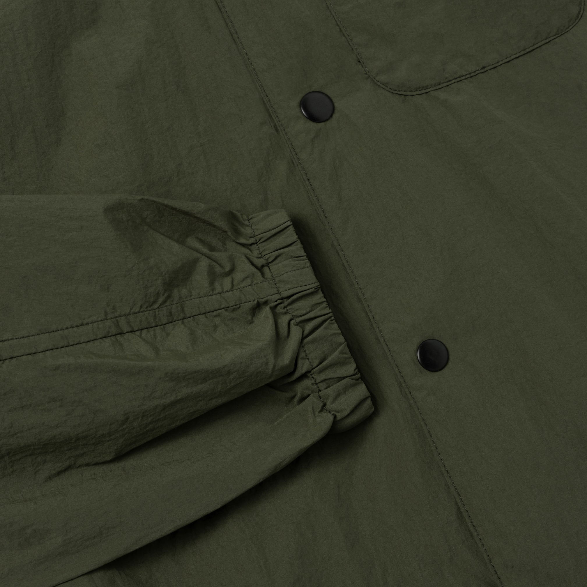 TENUE Coach Jacket Kerah Stripes - Olive - Everyday