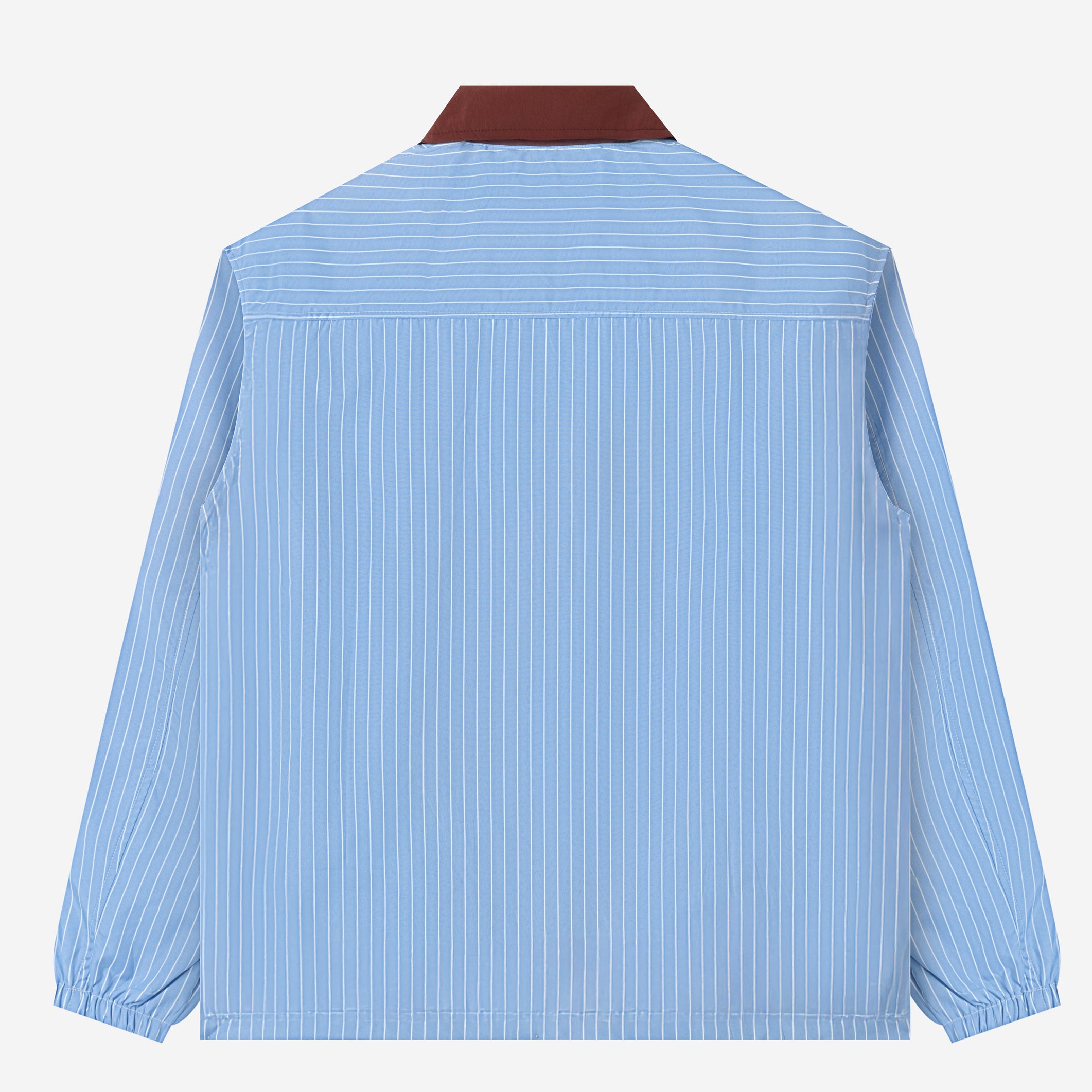 TENUE Coach Jacket Stripes Kerah Maroon - Everyday