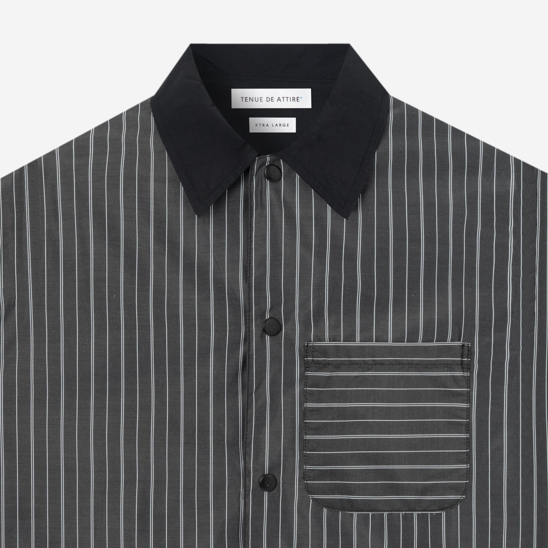TENUE Coach Jacket Stripes Kerah Black - Everyday