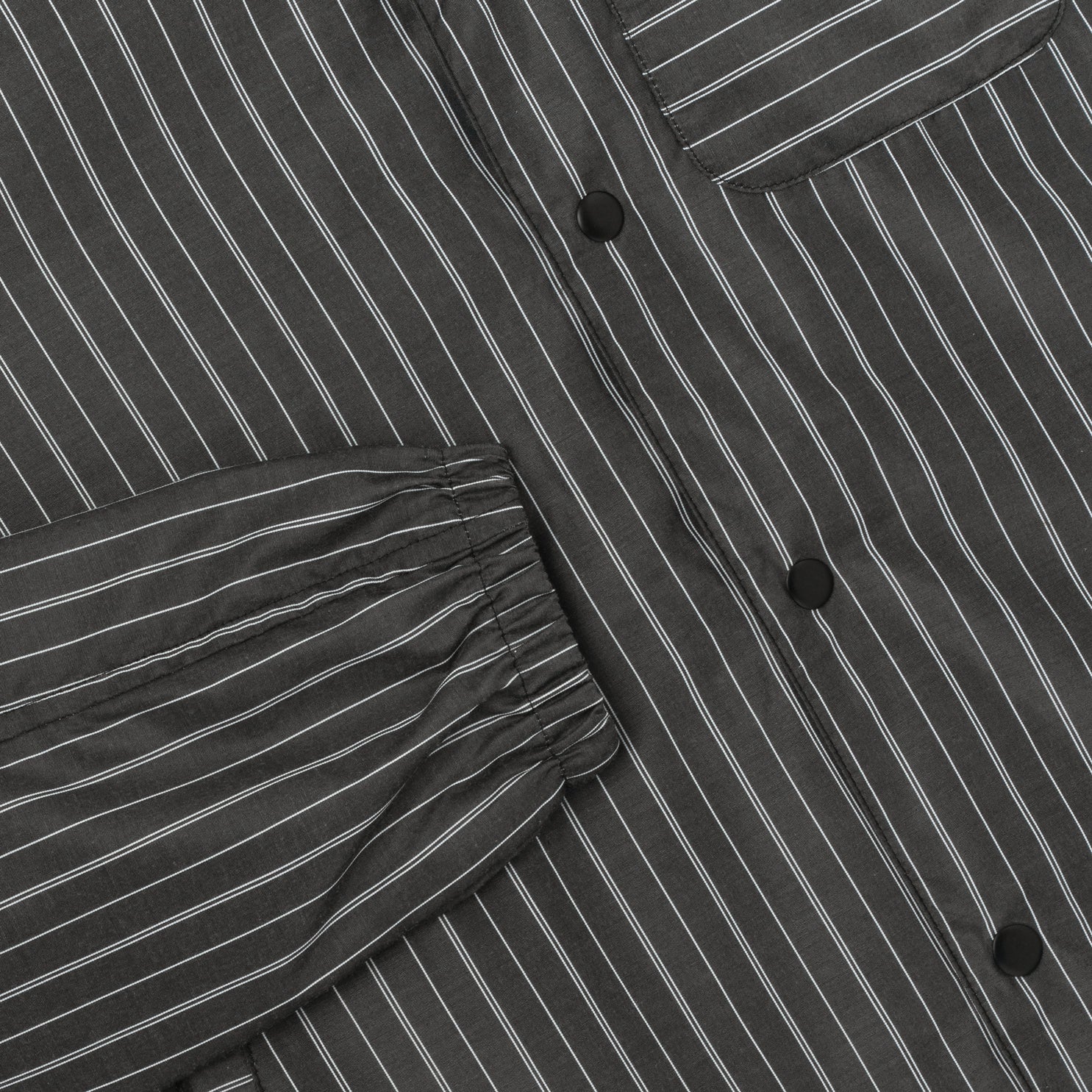 TENUE Coach Jacket Stripes Kerah Black - Everyday
