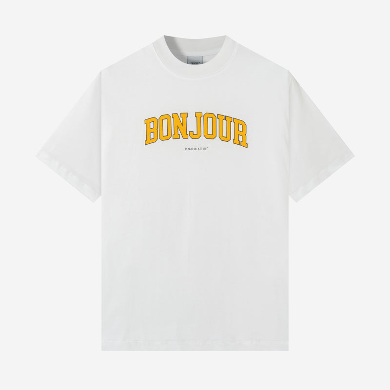 Everyday Bonjour Oversized Tee - White