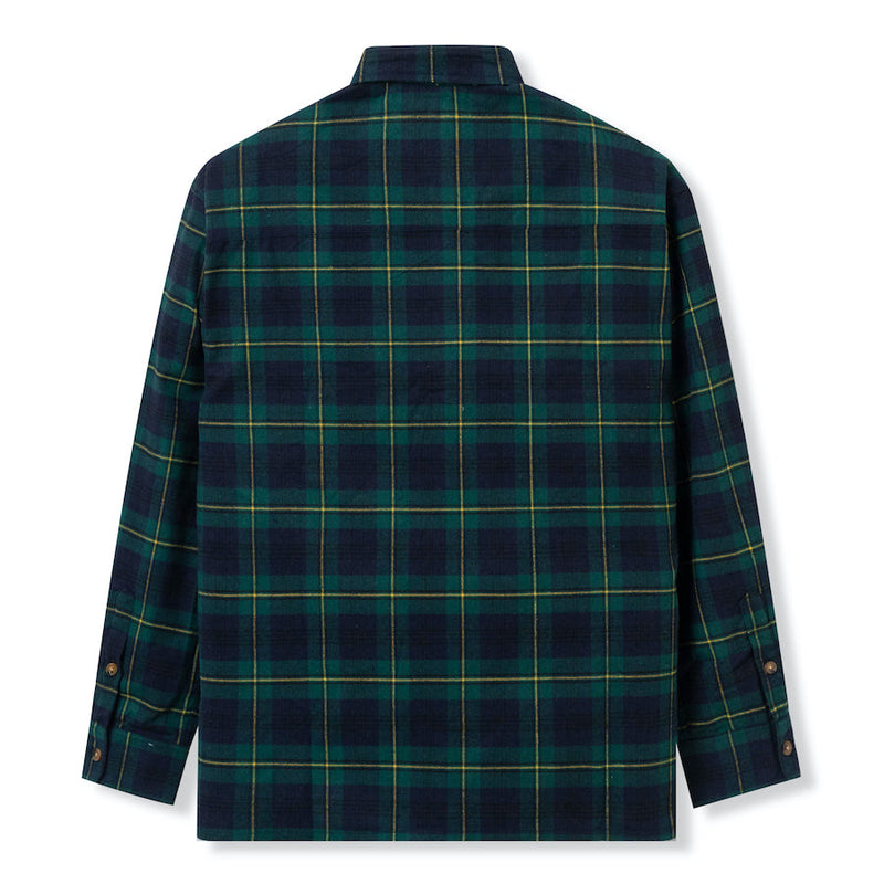 FACTORY SALE - Everyday Flannel Long Sleeve - Green Yellow Line