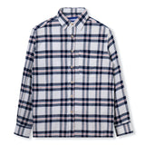 FACTORY SALE - Everyday Flannel Long Sleeve - White Navy